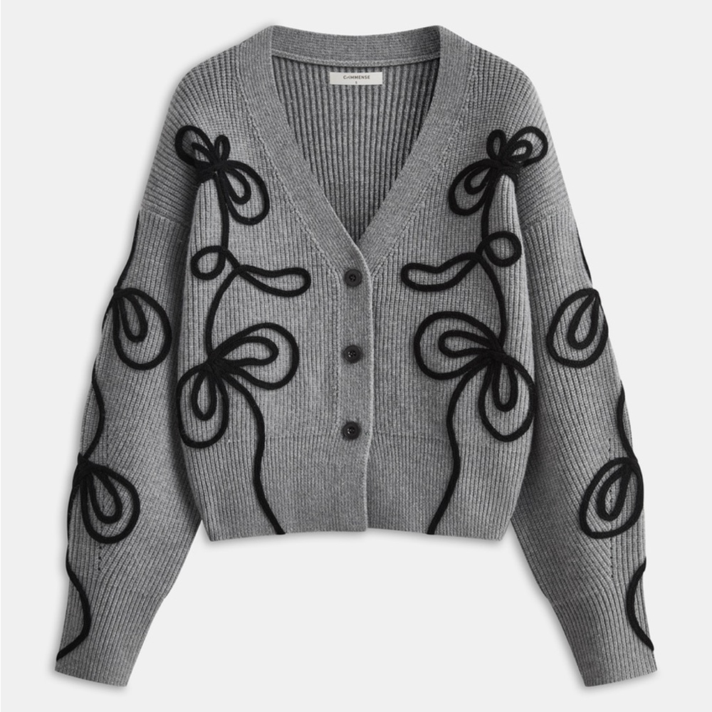 Floral knit cardigan